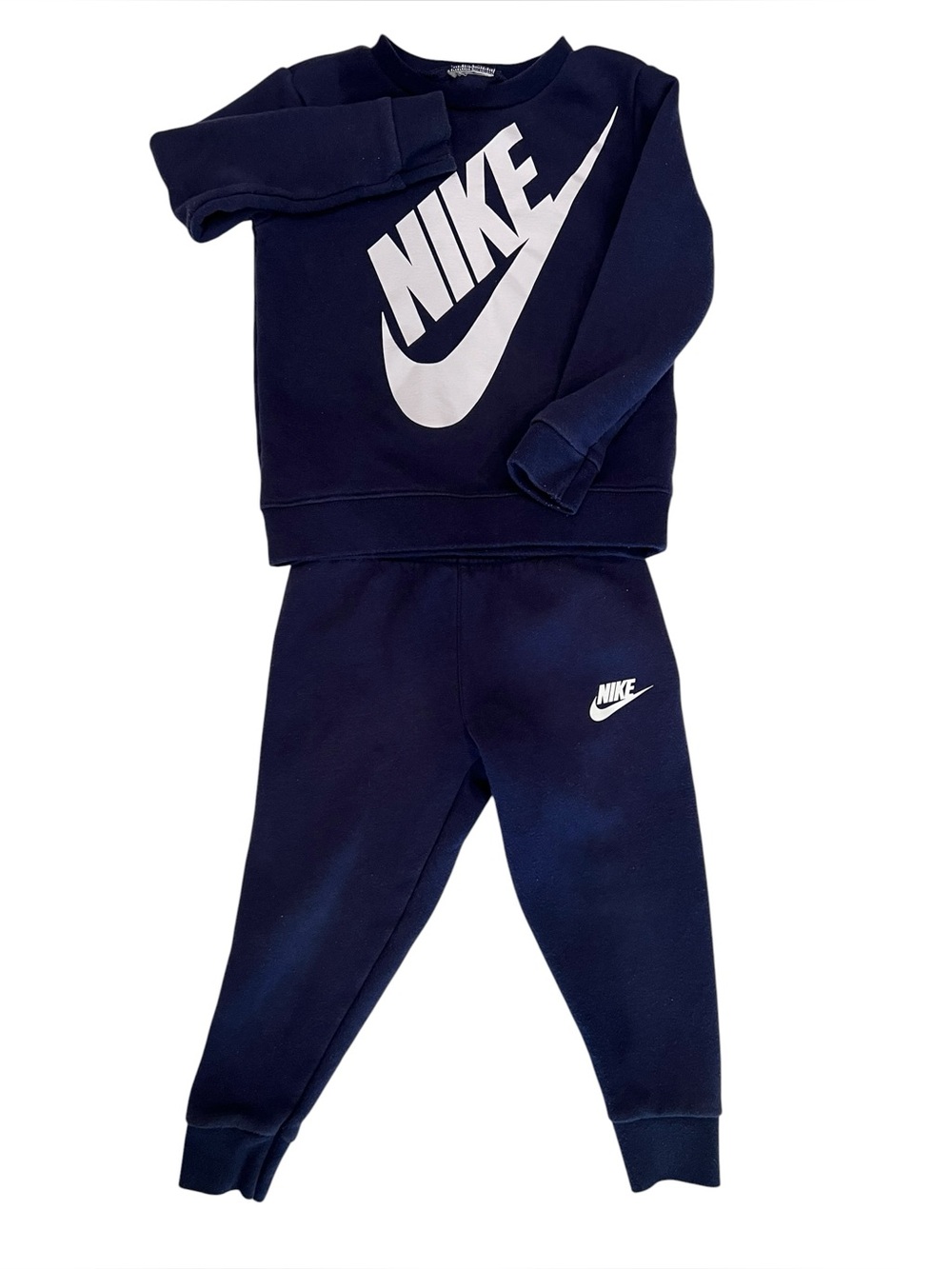 Nike Kids Navy Blue Sweatshirt & Joggers Set with White Logo